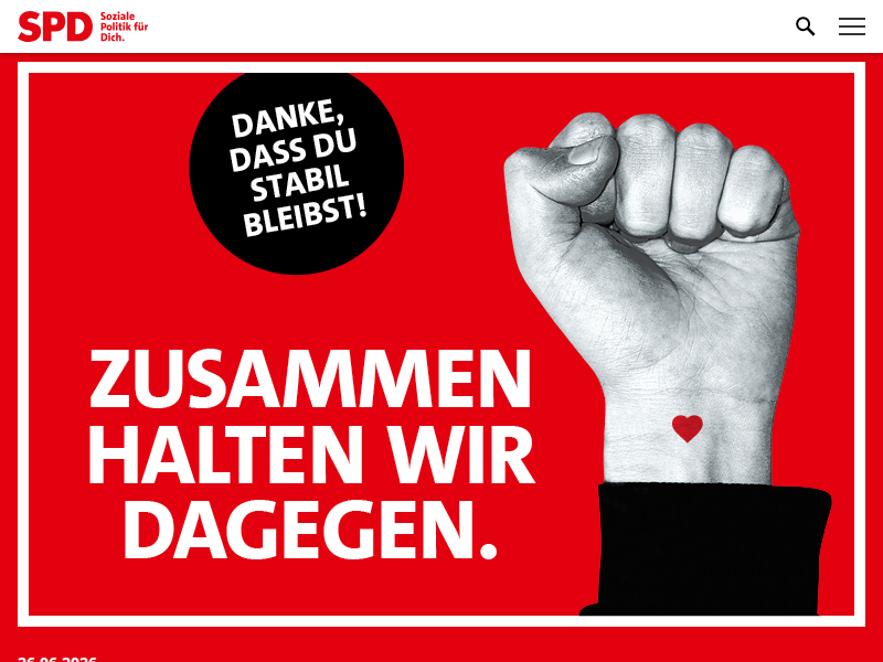 SPD.de: "Deutschland in und mit Europa"
