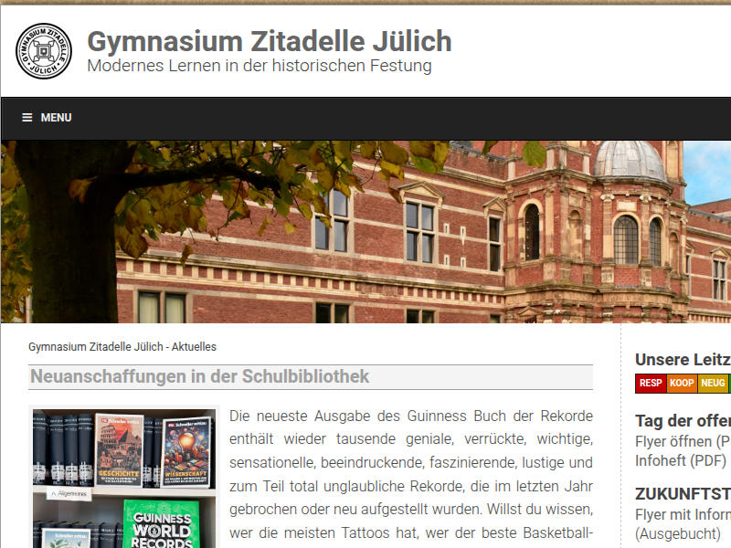 Urkunde | Gymnasium Zitadelle Jülich